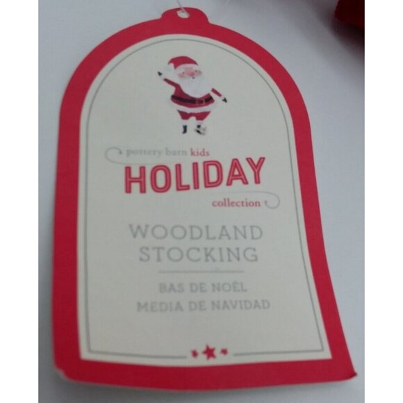 Pottery Barn Kids Mom Angel Woodland Christmas Holiday Stocking Quilted Xmas - Picture 6 of 9